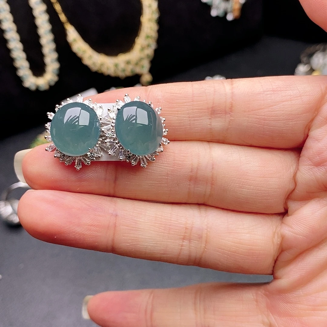 翡翠银S925镶嵌戒指