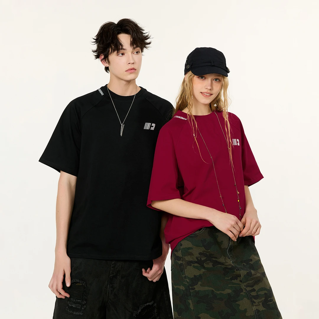 王奕同款刺绣logo重磅纯棉短袖T恤男女情侣潮牌打底衫夏季半截袖