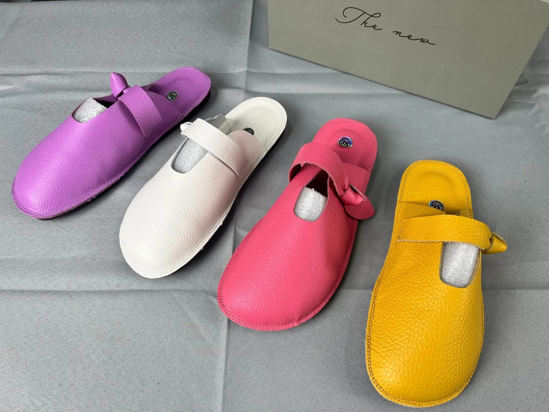 真皮女款法式复古头层牛皮包头百搭夏季外穿拖鞋凉拖一脚蹬2566