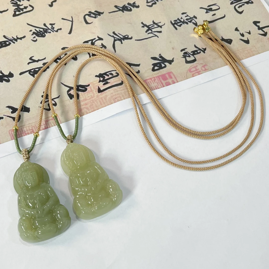 【小宝珠宝】11 T86126-和田玉吊坠-多样性发其一-51*31*11mm