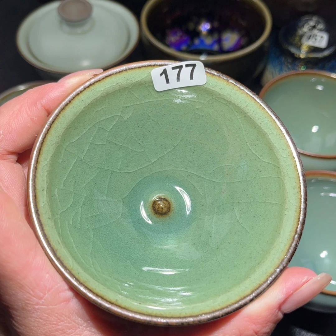 极***双茶盏177 建盏单盏放大漏……