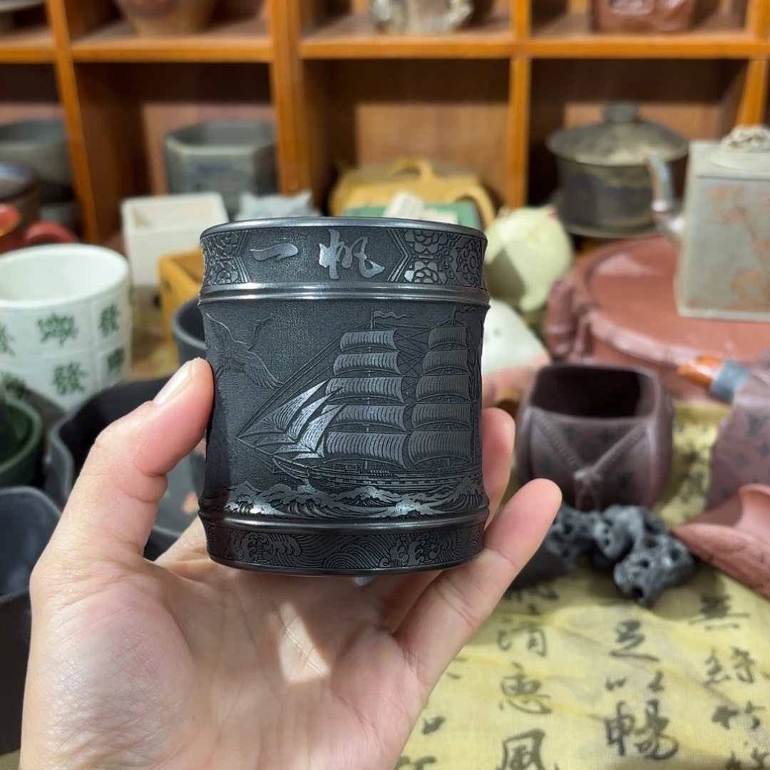 紫砂茶杯宜兴紫砂原矿茶器