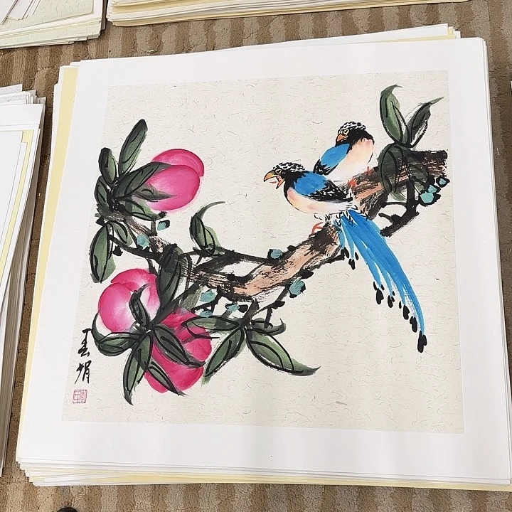 国画花鸟等图案和50.50