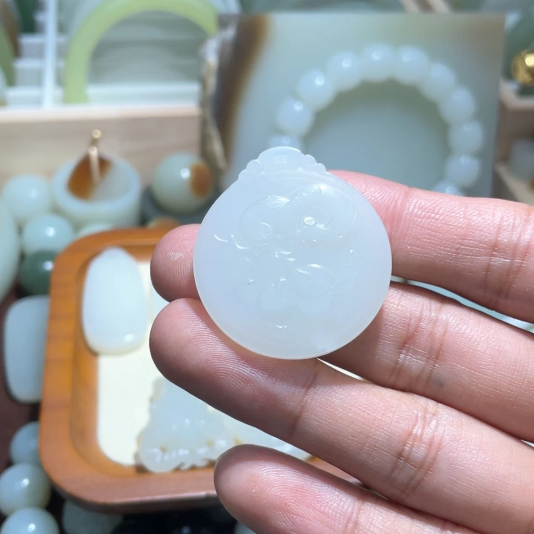 【闪购商品】未镶嵌手链和田玉（白玉）