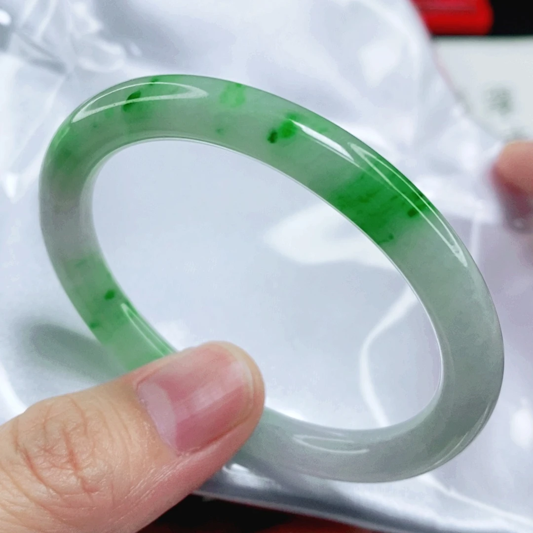 未镶嵌手镯翡翠51.3圈口贵妃毕业