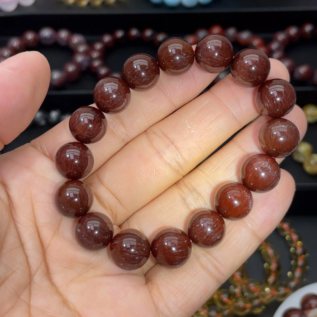 水晶手链未镶嵌红发晶毕业级