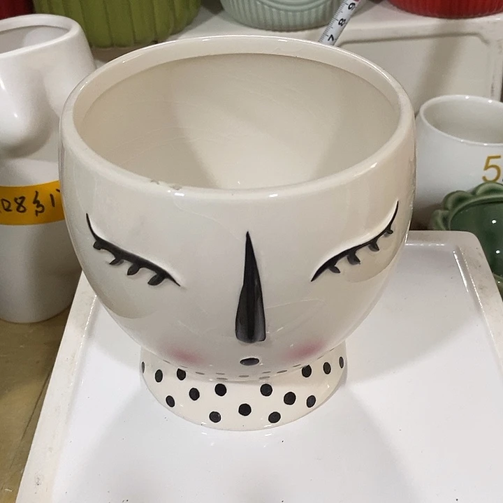 摆件陶盆有孔 微瑕介意勿拍