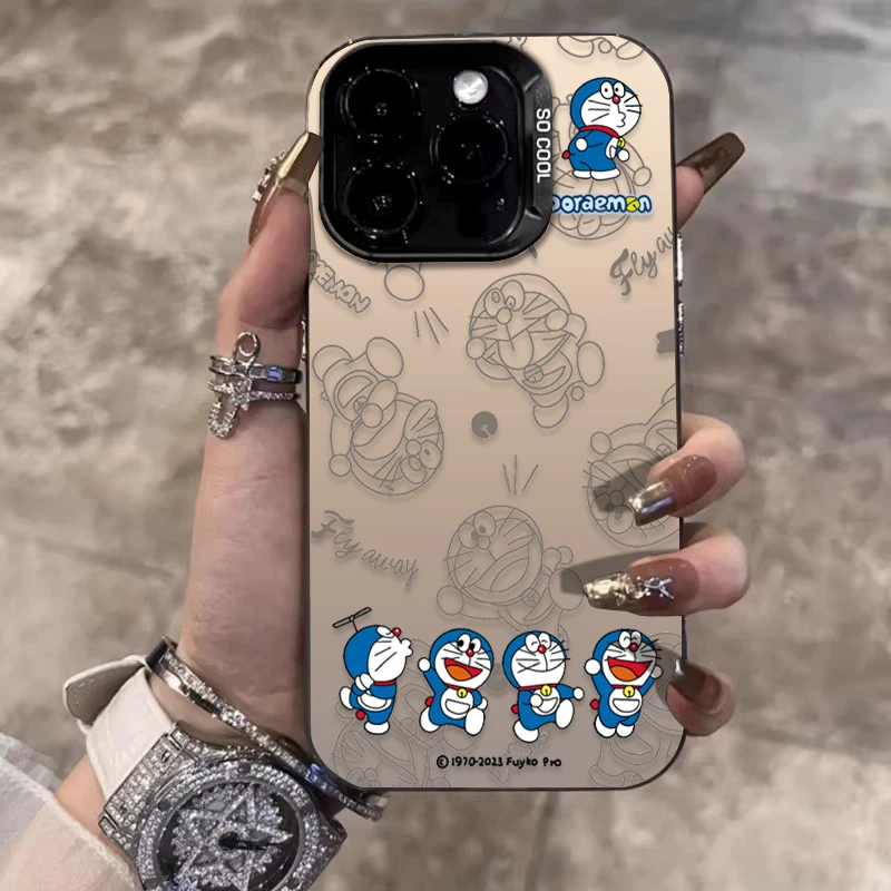 哆啦A梦适用苹果16promax手机壳iPhone15创意14保护套17新款卡通