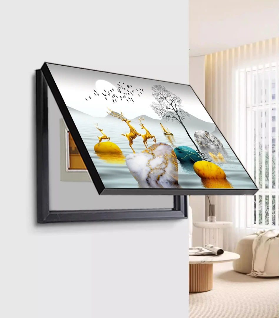 挂画电表箱装饰画个性无痕艺术定制轻奢高级感客厅电闸开关免打孔