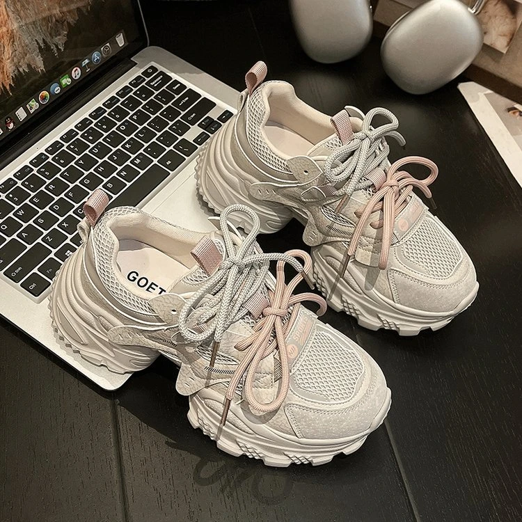 【万达撤柜】女秋季厚底2025夏季新款运动鞋学生老爹鞋女透气老爹鞋