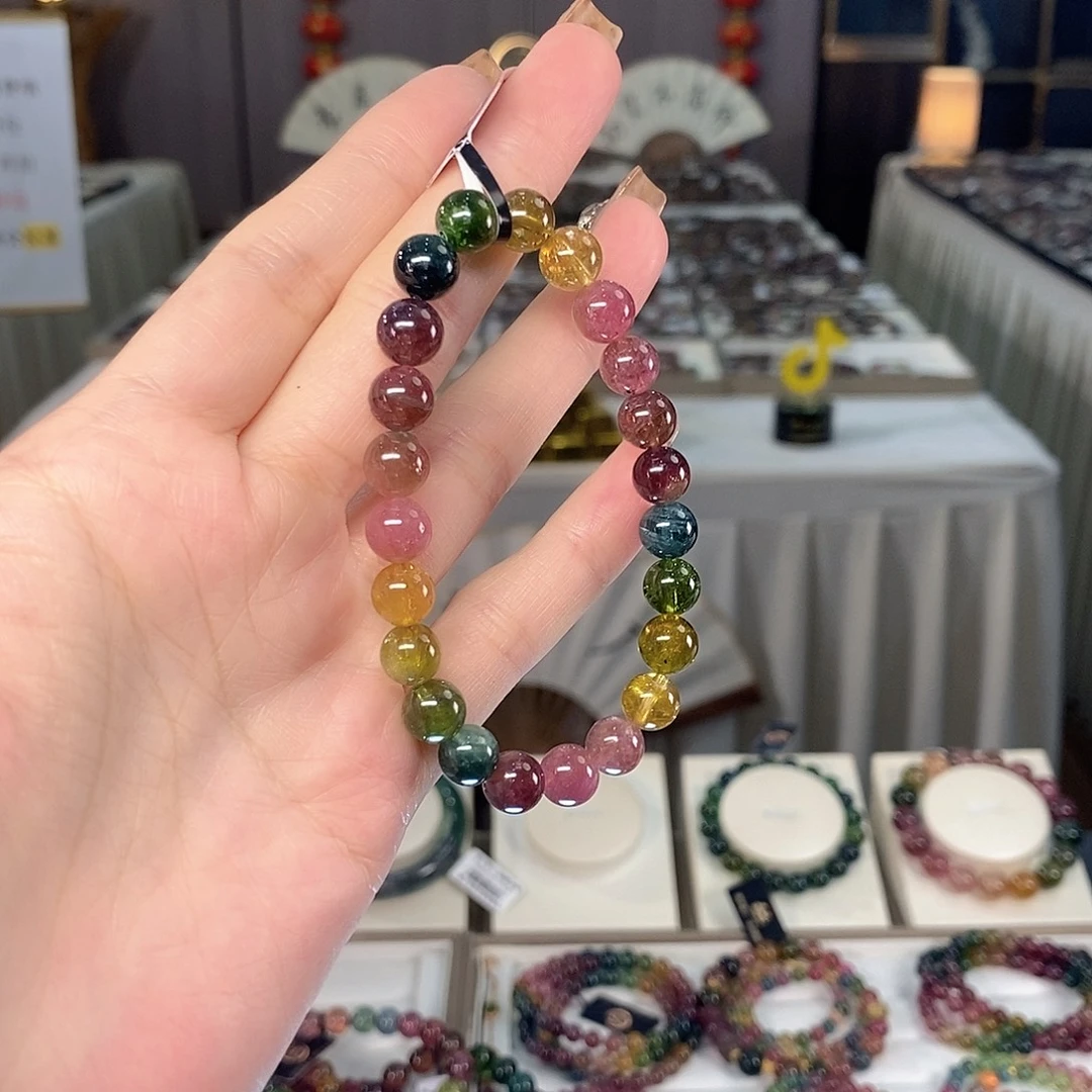 老矿碧玺高透单圈8+未镶嵌碧玺