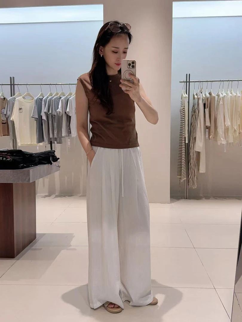 休闲裤-9408夏季轻薄舒适阔腿裤