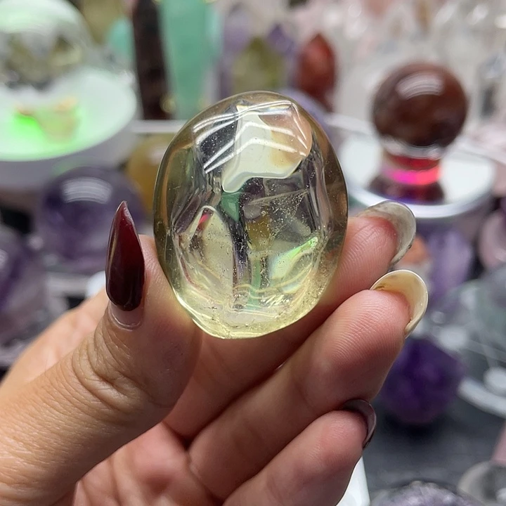 ༃***༂未镶嵌珠宝半成品水晶77黄水晶把玩