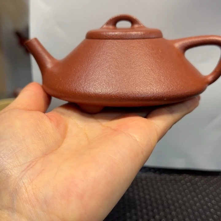 第***毛茶壶紫砂纯红降坡合瓢150cc小瑕疵