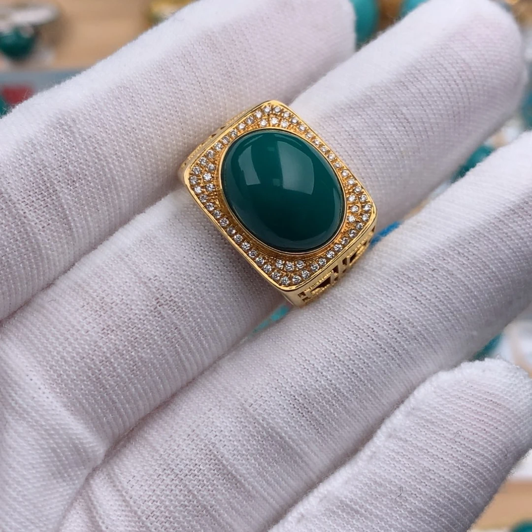 绿松石18K金镶嵌配饰