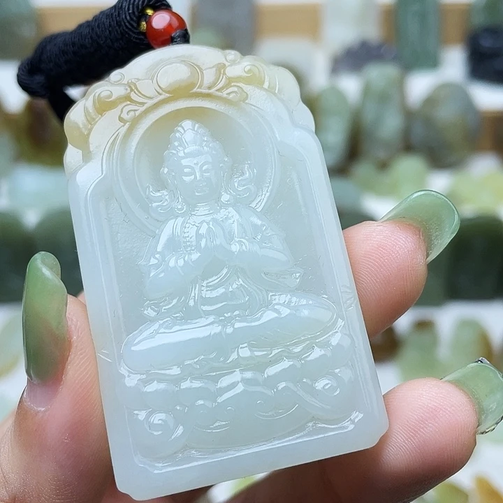 黑***狸颈饰未镶嵌和田玉