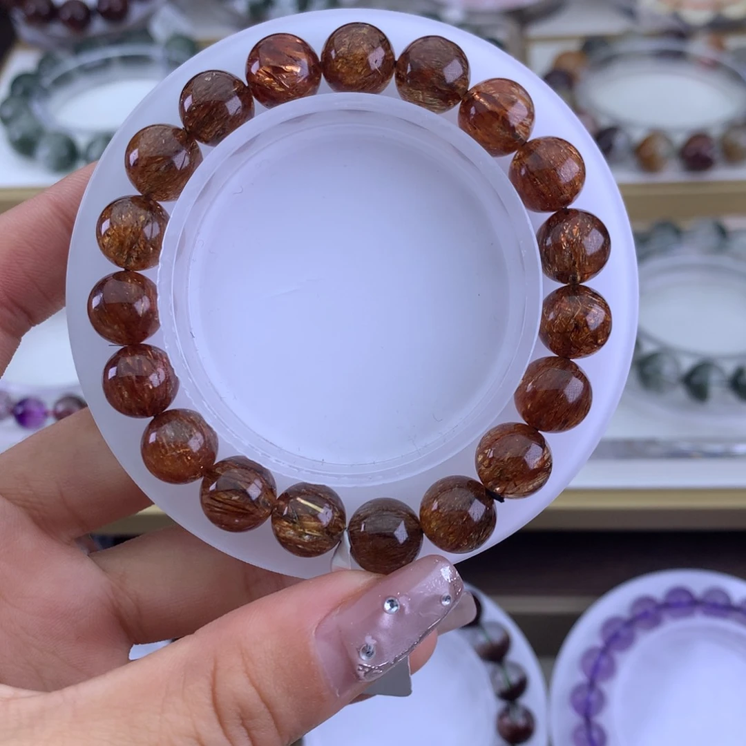 水晶手链未镶嵌黑金超