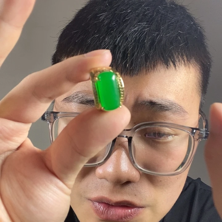 未镶嵌戒指翡翠高端时尚豪镶马鞍戒
