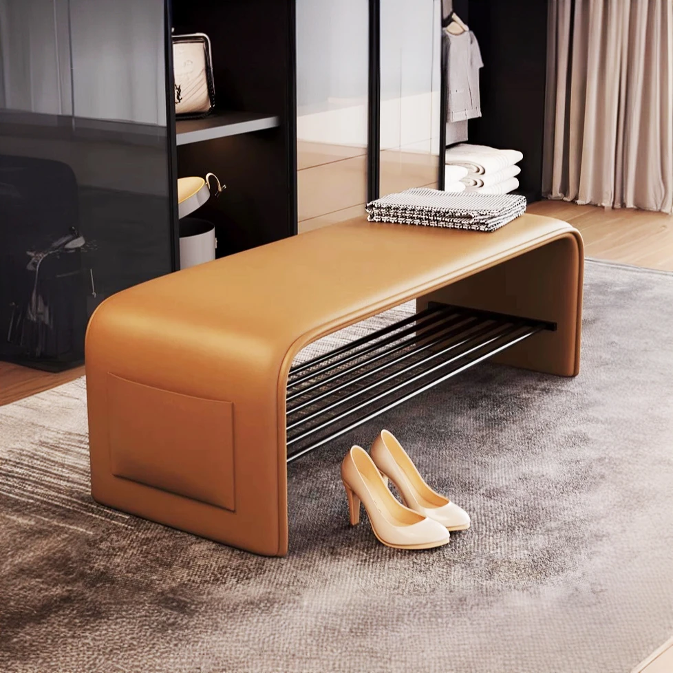 换鞋凳门口家用可坐可收纳鞋架入户门轻奢高级感长条进门穿鞋凳子