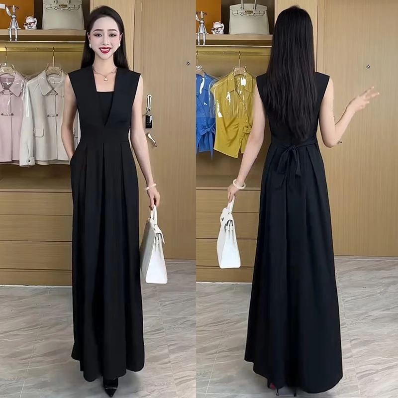 高级感洋气连体衣裤女2025夏季新款时尚收腰显瘦轻奢风连体背带裤