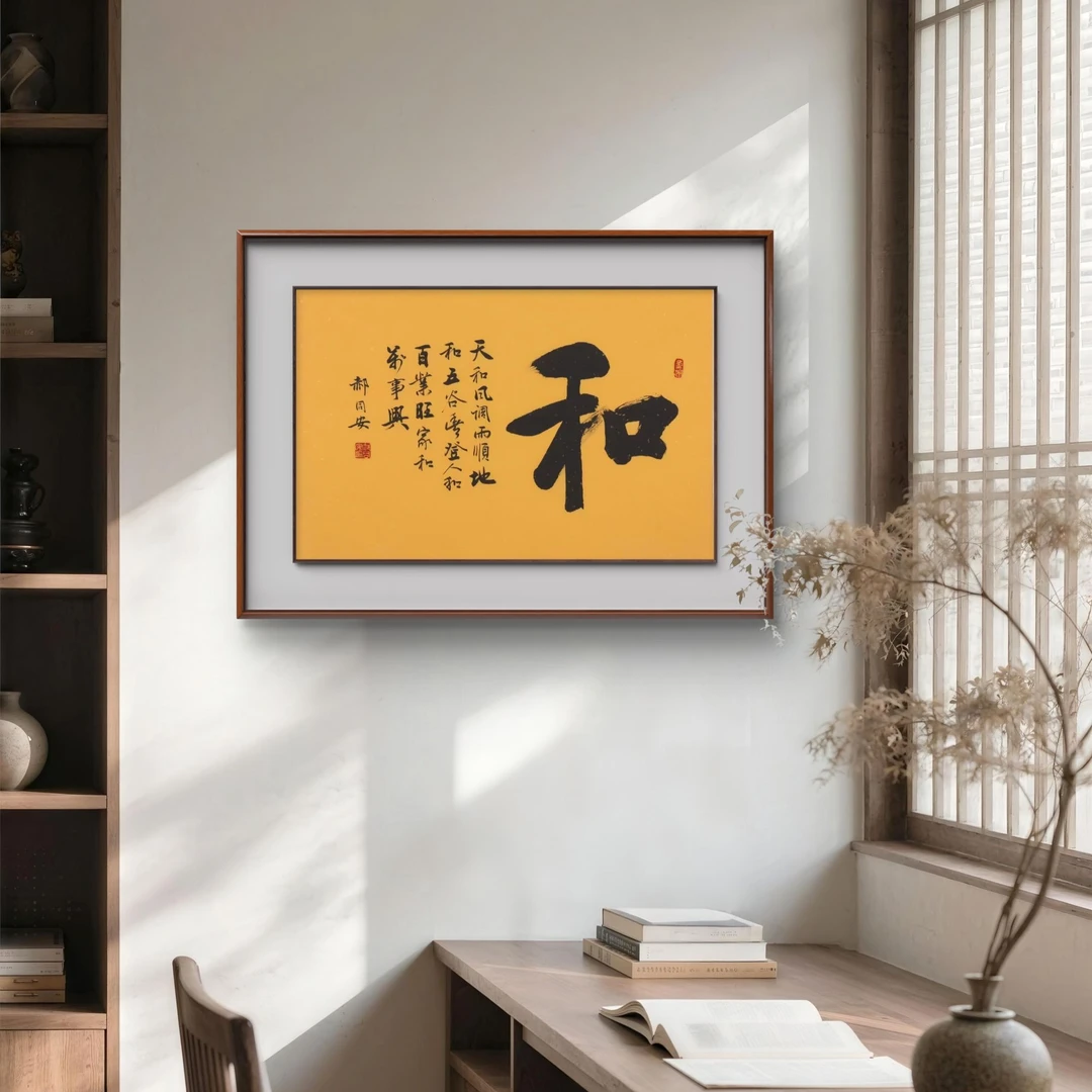 新店开业特惠 现写现卖 郝同安书法字画《家和万事兴》楷书