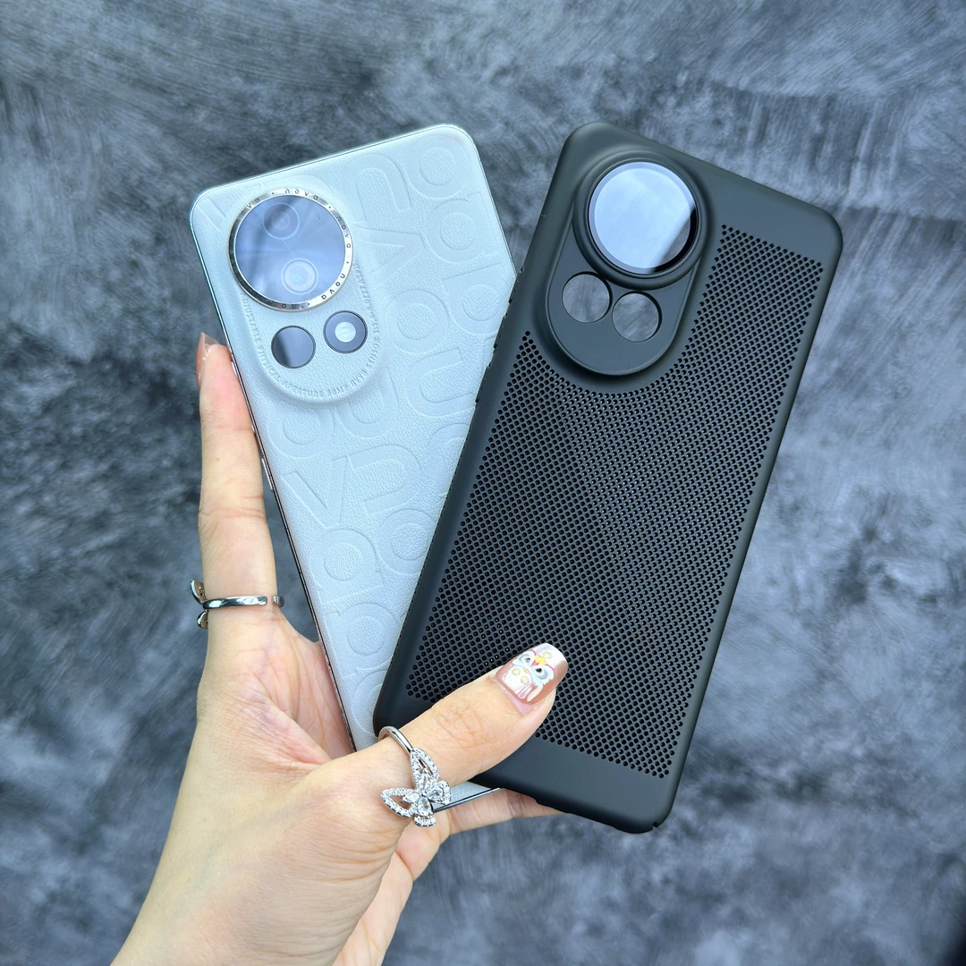 适用于华为nova13手机壳新款散热保护套镜头全包肤感透气网孔软壳