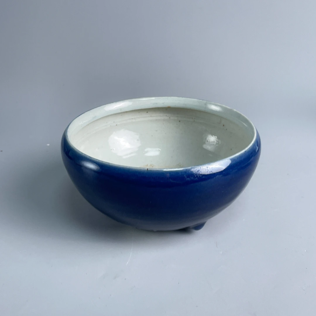 清中期霁蓝釉小香炉-M25EN002D29