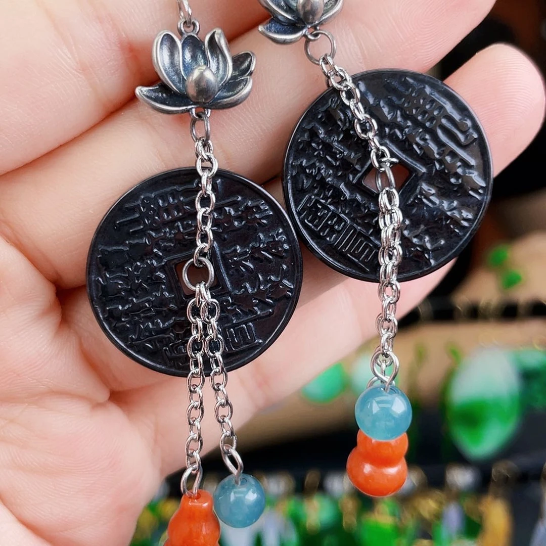 翡翠未镶嵌耳饰饰品