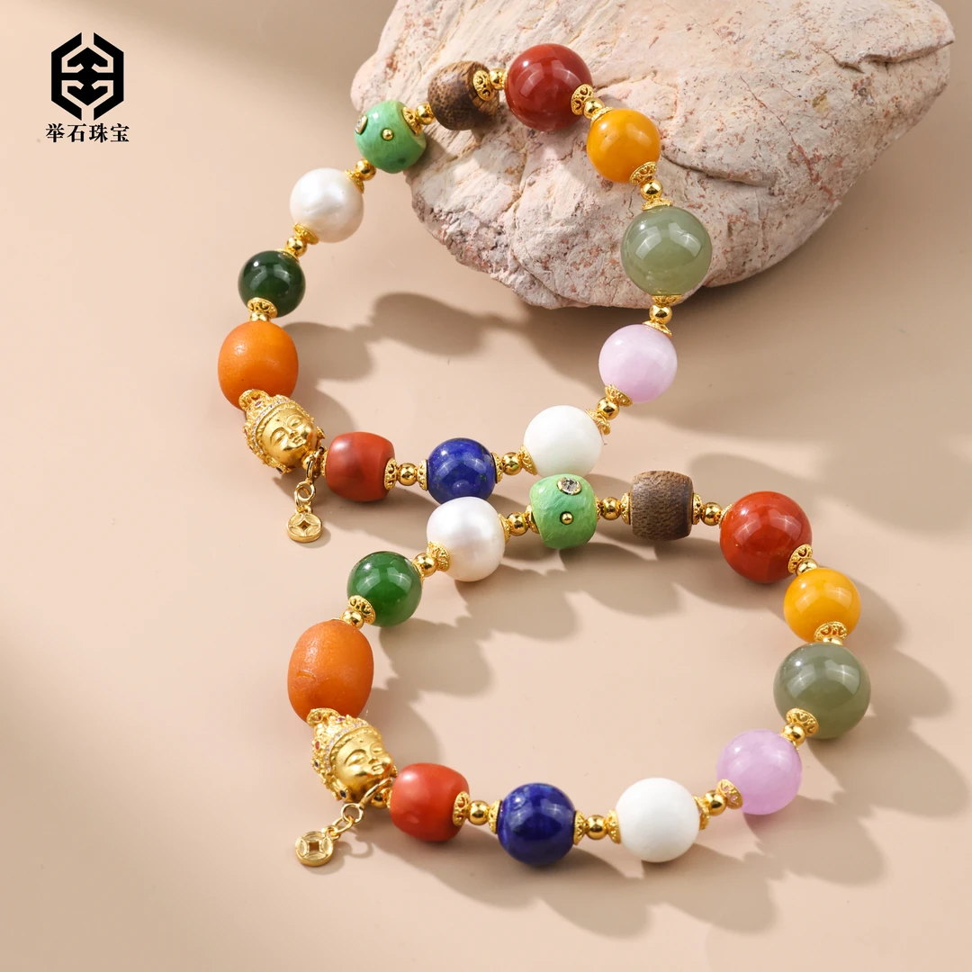 【举石珠宝】T0623-1000-17和田玉手串（一件/多样性发/约9-11mm+）v