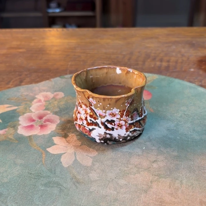 柴烧纯手工手绘陶瓷