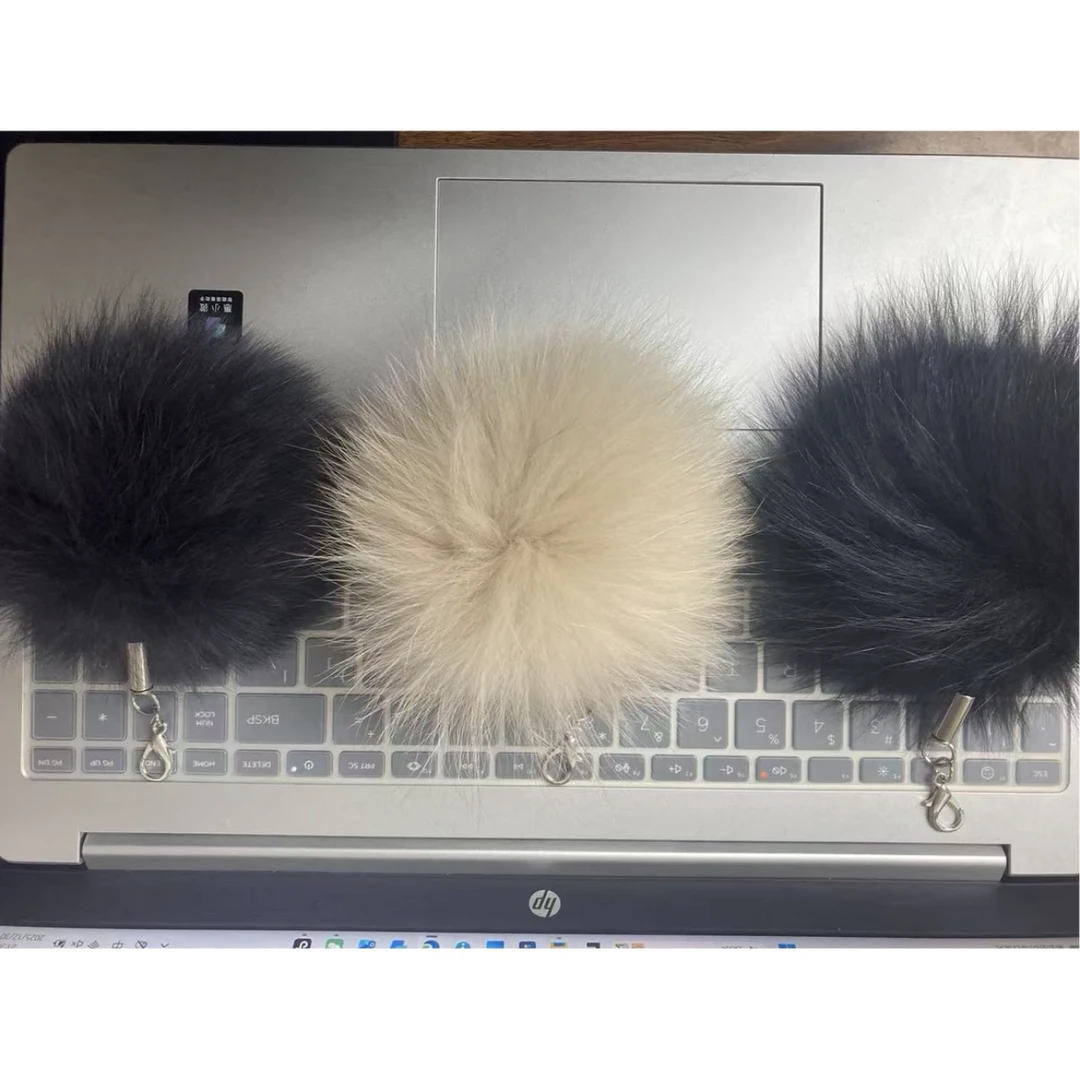 【新款狐狸毛球】创意个性通用手机壳挂绳及钥匙扣挂饰