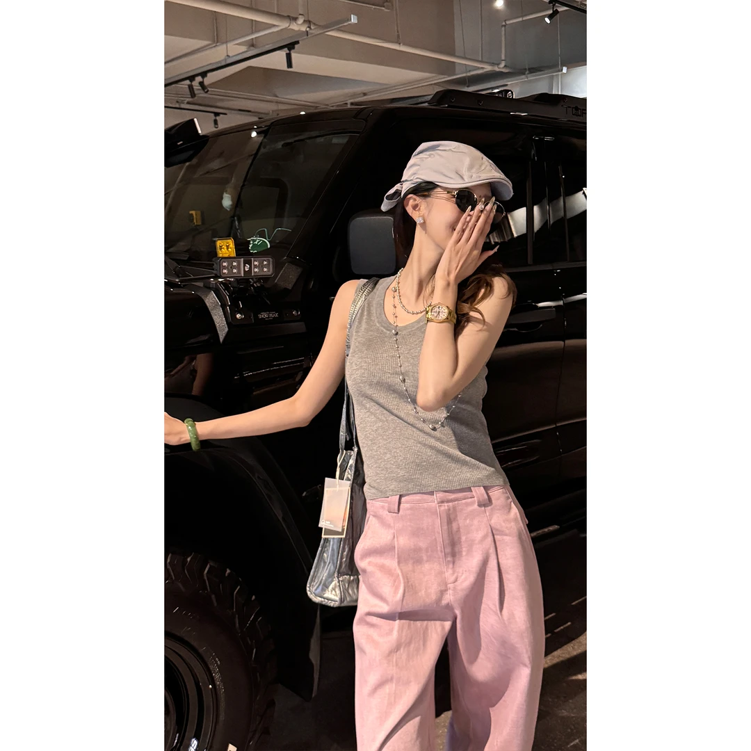 FANRUI/泛芮「桑蚕丝羊毛」软糯舒适设计感无袖背心马甲XY15206