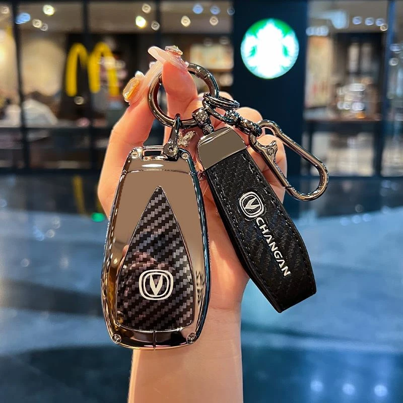 新长安钥匙套CS75Plus包扣CS55扣CS35逸动欧尚X5车X7unit高档男扣