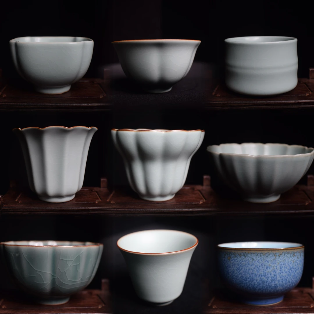 汝窑主人杯开片茶具家用茶盏单杯品茗杯【二级品，完美主义勿拍】