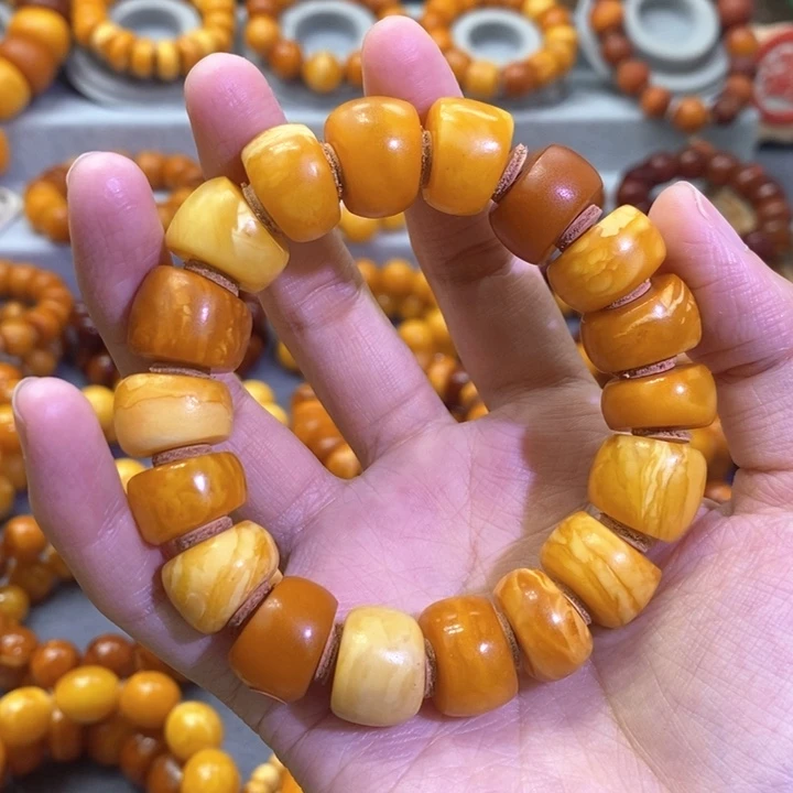 未镶嵌琥珀裸石琥珀蜜蜡手串