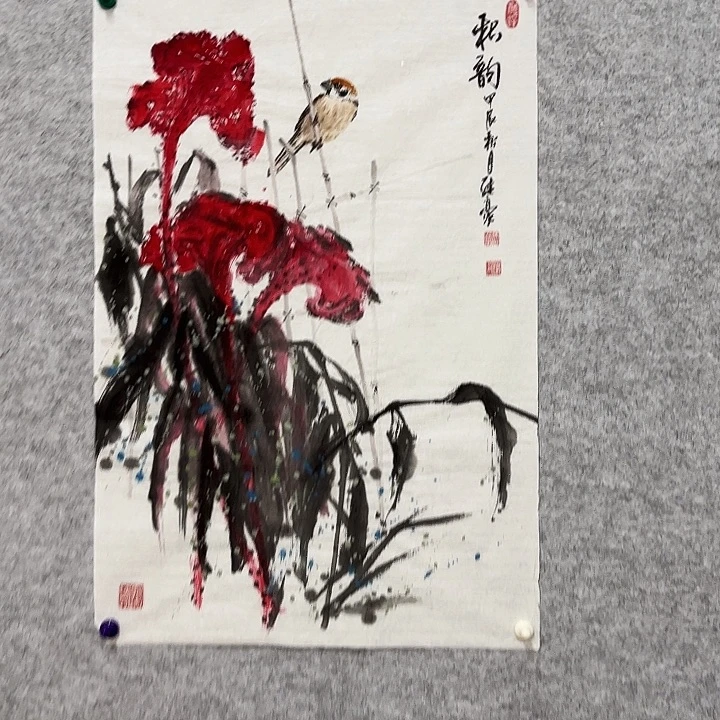 国画花鸟的翅膀和