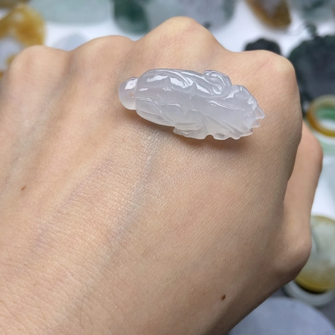 未镶嵌定制翡翠莫****申白菜