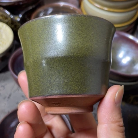 茶盏弹**雨建阳建盏竹节柴烧