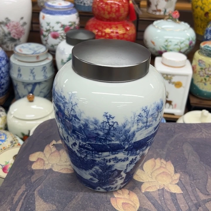 高端陶瓷茶叶密封罐