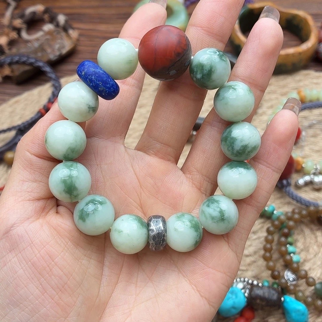 晓***晓蛇纹石玉未镶嵌手链