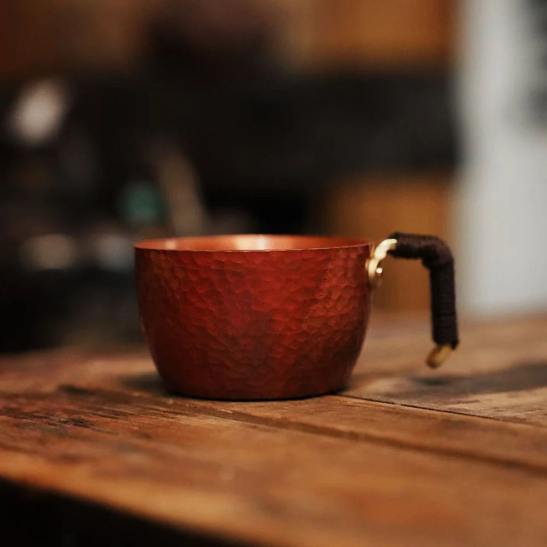 【九离烧】紫铜方耳挂杯80cc(九离烧0175)