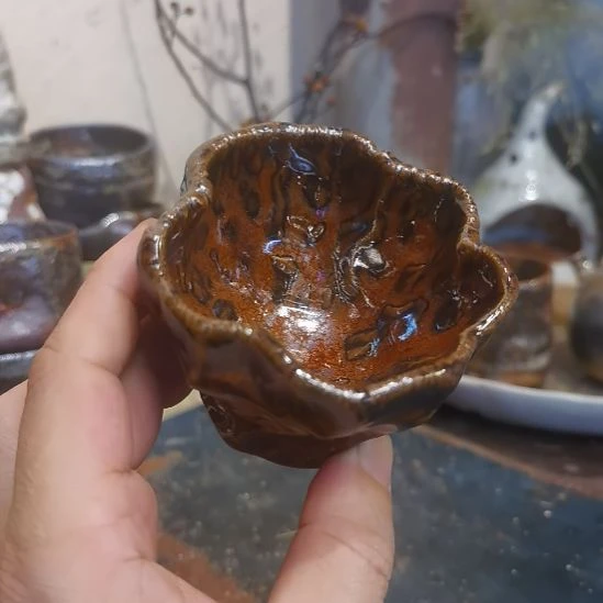 摆件手工高温原矿窑变特价不退不换