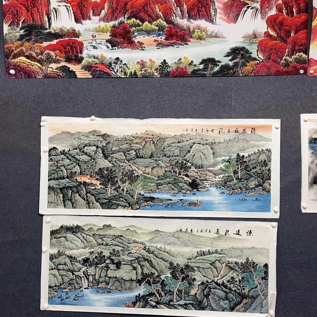 国画永****室小六尺两幅山水