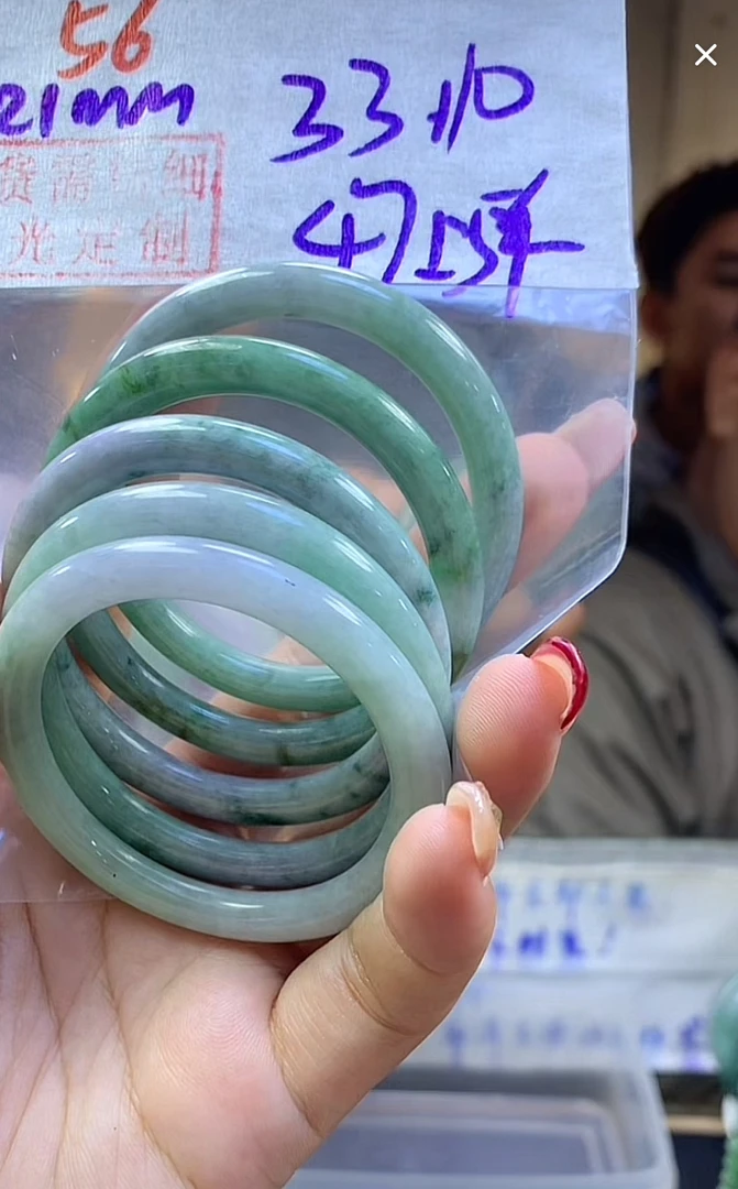 定制翡翠未镶嵌毛货56童镯47+33元+多样性拍一发一
