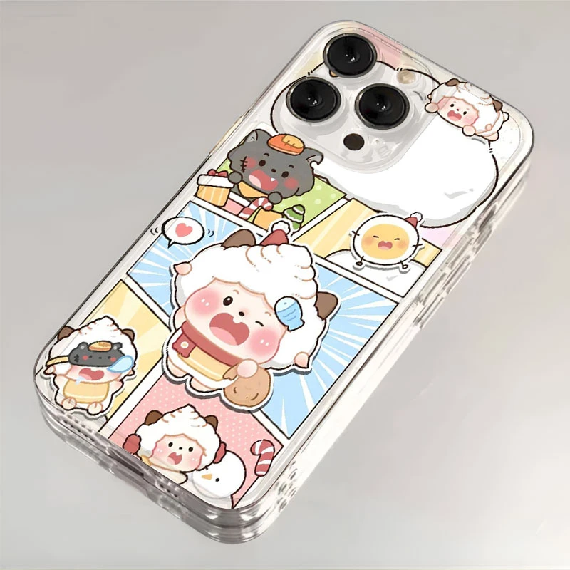 满屏懒洋洋适用iPhone16苹果13华为mate70手机壳卡通小米14透明壳