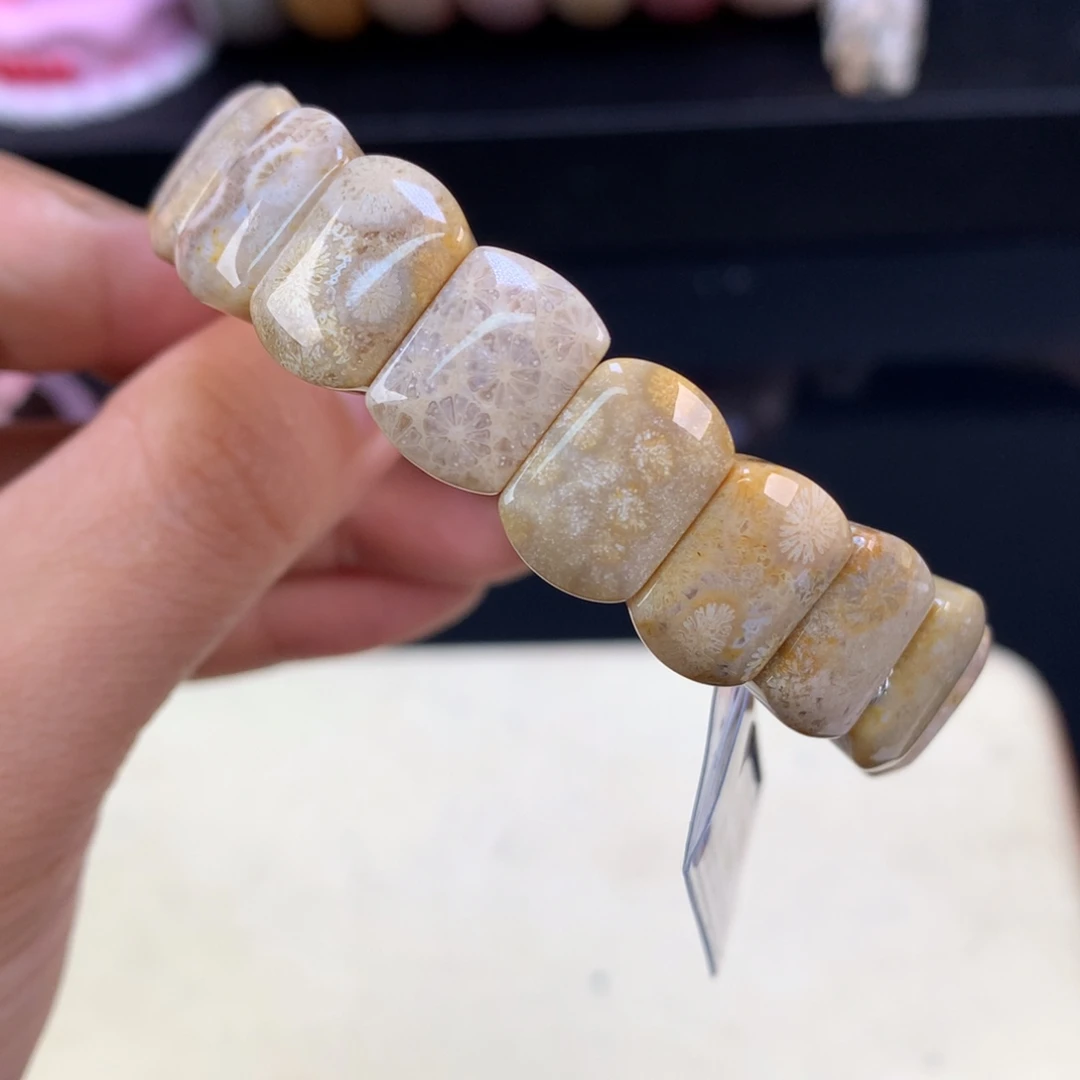 硅化珊瑚（珊瑚玉）未镶嵌颈饰五折多宝花（59花）