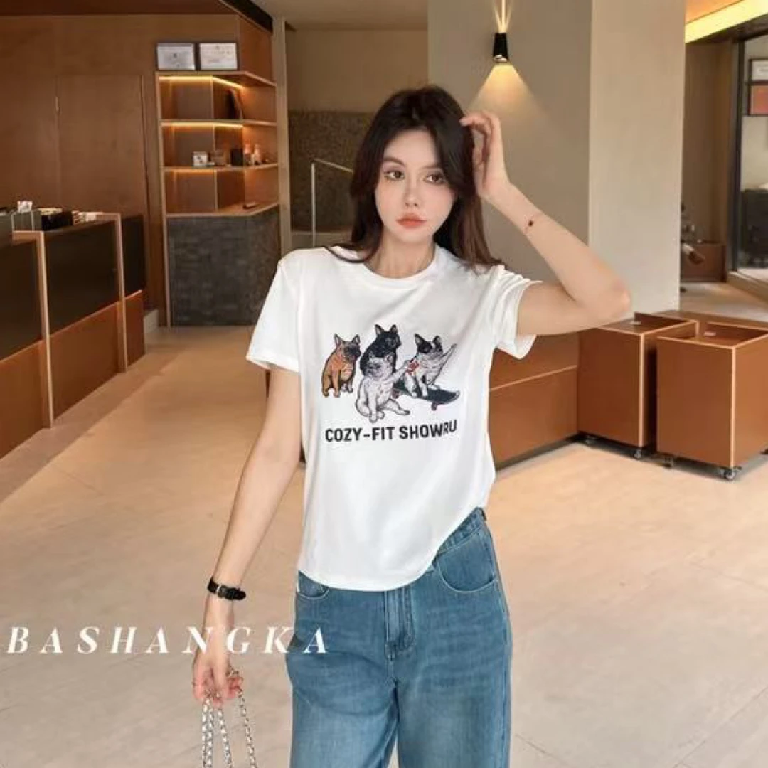 芭尚卡夏款小狗圆领上衣9120