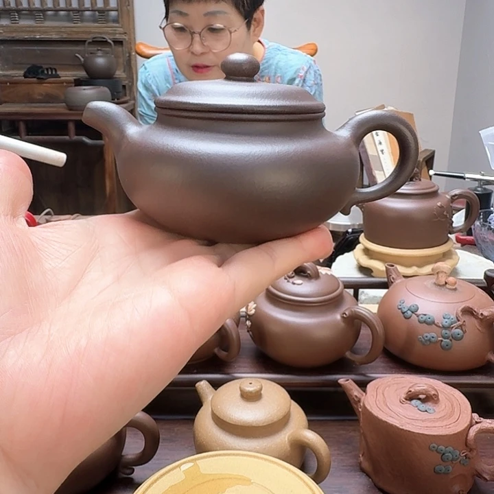 紫泥茶壶黄龙山四号井紫泥仿古