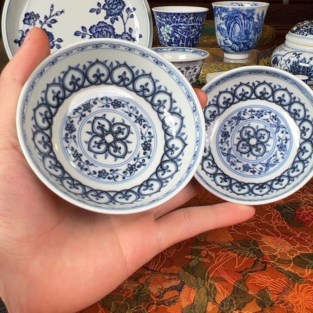 杯子瓷元煦窑宝相大小普洱杯