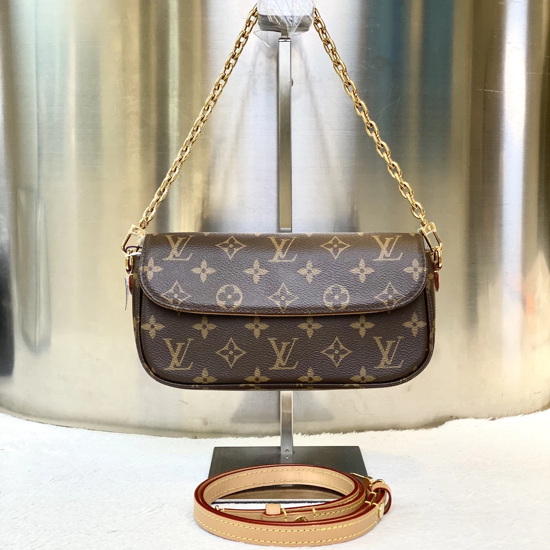 99新 LouisVuitton/路易威登 古有98新LV老花IVY单肩斜挎包